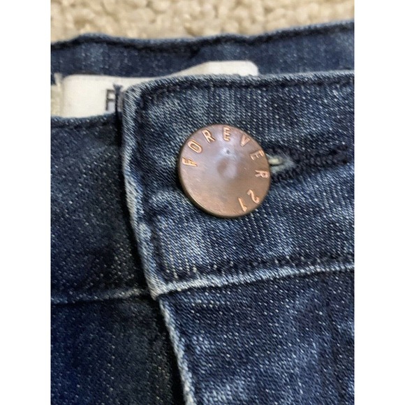 Womens Jean Shorts Size 26 Stretch Mom Denim 9" Rise EUC Forever 21 - Picture 5 of 12